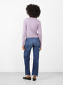 The No 451 Lisa Long Sleeve T-Shirt from Extreme Cashmere arrives in Lila at Couverture & The Garbstore
model back