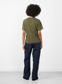 The No 268 Cuba T-Shirt from Extreme Cashmere arrives in Army at Couverture & The Garbstore
model 