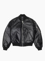The Built Leather Bomber from Stüssy arrives in Black at Couverture & The Garbstore
front 