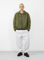 The Pile Lined Zip Jacket from Stüssy arrives in Olive at Couverture & The Garbstore
model front 