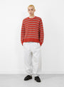 The Stripe Crew from Stüssy arrives in Brick at Couverture & The Garbstore
model front 