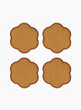 Scalloped Coasters Set Yellow from Tomète at Couverture & The Garbstore
front 