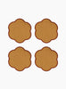 Scalloped Coasters Set Yellow from Tomète at Couverture & The Garbstore
front 