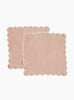 The Scalloped Napkins from Tomète in pink and white at Couverture & The Garbstore
front 