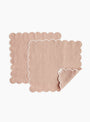 The Scalloped Napkins from Tomète in pink and white at Couverture & The Garbstore
top 