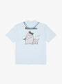 The x LTTT Joy T-Shirt from b.Eautiful arrives in Light Blue at Couverture & The Garbstore
back