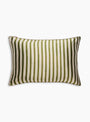 The Mulberry Silk Pillowcase from Emily's Pillow comes in Green Stripe at Couverture & The Garbstore
front 