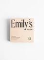 The Mulberry Silk Pillowcase from Emily's Pillow comes in Green Vichy at Couverture & The Garbstore
box