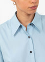 The Oversized Shirt Baby Blue from Cordera at Couverture & The Garbstore collar