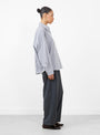 Oversized Shirt Vichy Grey from Cordera at Couverture & The Garbstore
model side 