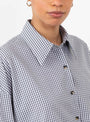 Oversized Shirt Vichy Grey from Cordera at Couverture & The Garbstore detail