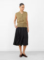 The Flecked Cotton Waistcoat Copal from Cordera at Couverture & The Garbstore
model front
