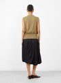 The Flecked Cotton Waistcoat Copal from Cordera at Couverture & The Garbstore
model back
