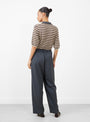 The Tailored Masculine Pants Ebony from Cordera at Couverture & The Garbstore
model back 