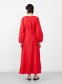 The Bonita Dress from Apiece Apart comes in Tigerlily at Couverture & The Garbstore
model back