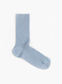 Rib Overankle Socks Gesso Korai Blue from Baserange at Couverture & The Garbstore
front 