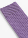 Rib Overankle Socks Gesso Poa Purple from Baserange at Couverture & The Garbstore 
top