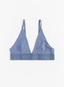 Triangle Bra Koel Blue from Baserange at Couverture & The Garbstore 
front 