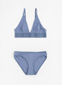Triangle Bra Koel Blue from Baserange at Couverture & The Garbstore 
set 