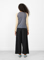 Gene Long Sleeve Tee Amber Blue and Beige from Baserange at Couverture & The Garbstore model back 