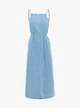 The Yumi Apron Dress from Baserange comes in Light Wash Blue at Couverture & The Garbstore
front