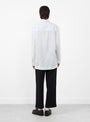 The Japanese Cotton Stripe June Shirt from Cawley comes in White and Sky Check at Couverture & The Garbstore 
model back