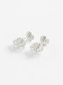 Bud Stud Earrings Saphire and Silver