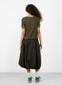 The Cias T-Shirt from Bellerose comes in Khaki and Navy Stripe at Couverture & The Garbstore 
model back 