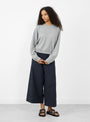 The Angum Knit from Bellerose comes in Heather Grey at Couverture & The Garbstore
model front 
