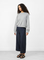 The Angum Knit from Bellerose comes in Heather Grey at Couverture & The Garbstore
model back 