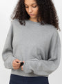 The Angum Knit from Bellerose comes in Heather Grey at Couverture & The Garbstore
model detail