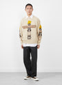 The 5G Wool Peckish Totem Pole Crew Sweater Natural from Kapital  at Couverture & The Garbstore
model front 