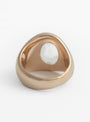 Oval Faceted Stone Ring Rock Cystal from Helena Rohner at Couverture & The Garbstore
back