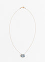 Large Oval Facated Stone Pendant Aquamarine from Helena Rohner at Couverture & The Garbstore front 
