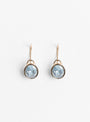 Small Oval Facated Stone Earrings Aquamarine from Helena Rohner at Couverture & The Garbstore
front 