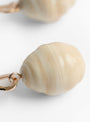 Glass Beads Earrings with Small Stone Malachite and White from Helena Rohner at Couverture & The Garbstore
bead