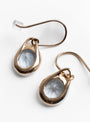 Small Oval Facated Stone Earrings Aquamarine from Helena Rohner at Couverture & The Garbstore
back