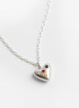 American Folk Heart Pendant on Chain Diamond, Sapphire, Smoky Quartz from Dunton Ellerkamp at Couverture & The Garbstore
detail 