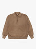 The Vintage Half Zip Sweatshirt Brown from A.PRESSE at Couverture & The Garbstore
front