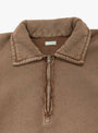 The Vintage Half Zip Sweatshirt Brown from A.PRESSE at Couverture & The Garbstore
collar