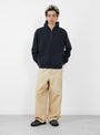 Vintage Half Zip Sailor Hood Sweatshirt Black from A.PRESSE at Couverture & The Garbstore
front model