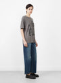 Wolf T-Shirt Grey Natural Dye from Wild Animals at Couverture & The Garbstore 
model side