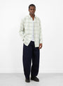 Regular Collar Wind Shirt Light Khaki from nanamica at Couverture & The Garbstore
Model front