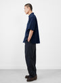 Regular Collar S/S Shirt Dark Navy from nanamica at Couverture & The Garbstore
model side