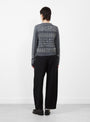 Kit Embroidery Cardigan Charcoal from Sea at Couverture & The Garbstore
model back