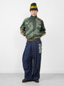 The 11.5oz Denim Jumbo Monkey Pants from Kapital come in indigo at Couverture & The Garbstore
model front 