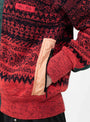 Jacquard Knit Cardigan Red from TOGA PULLA at Couverture & The Garbstore model pocket 