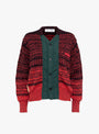 Jacquard Knit Cardigan Red from TOGA PULLA at Couverture & The Garbstore
front 