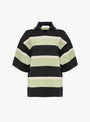 Velvet Border Short Sleeve Jersey Light Green from TOGA PULLA at Couverture & The Garbstore
front 