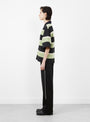 Velvet Border Short Sleeve Jersey Light Green from TOGA PULLA at Couverture & The Garbstore
model side 
